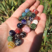 Sterling Silver Marble Ring Infused with Cremation Ashes